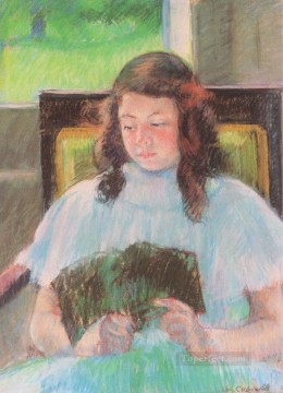 母親の子供たちを読む若い女の子 メアリー・カサット Oil Paintings